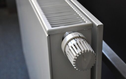 a close up of a radiator