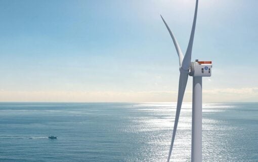 The Dogger Bank wind farm off the east coast of the UK.